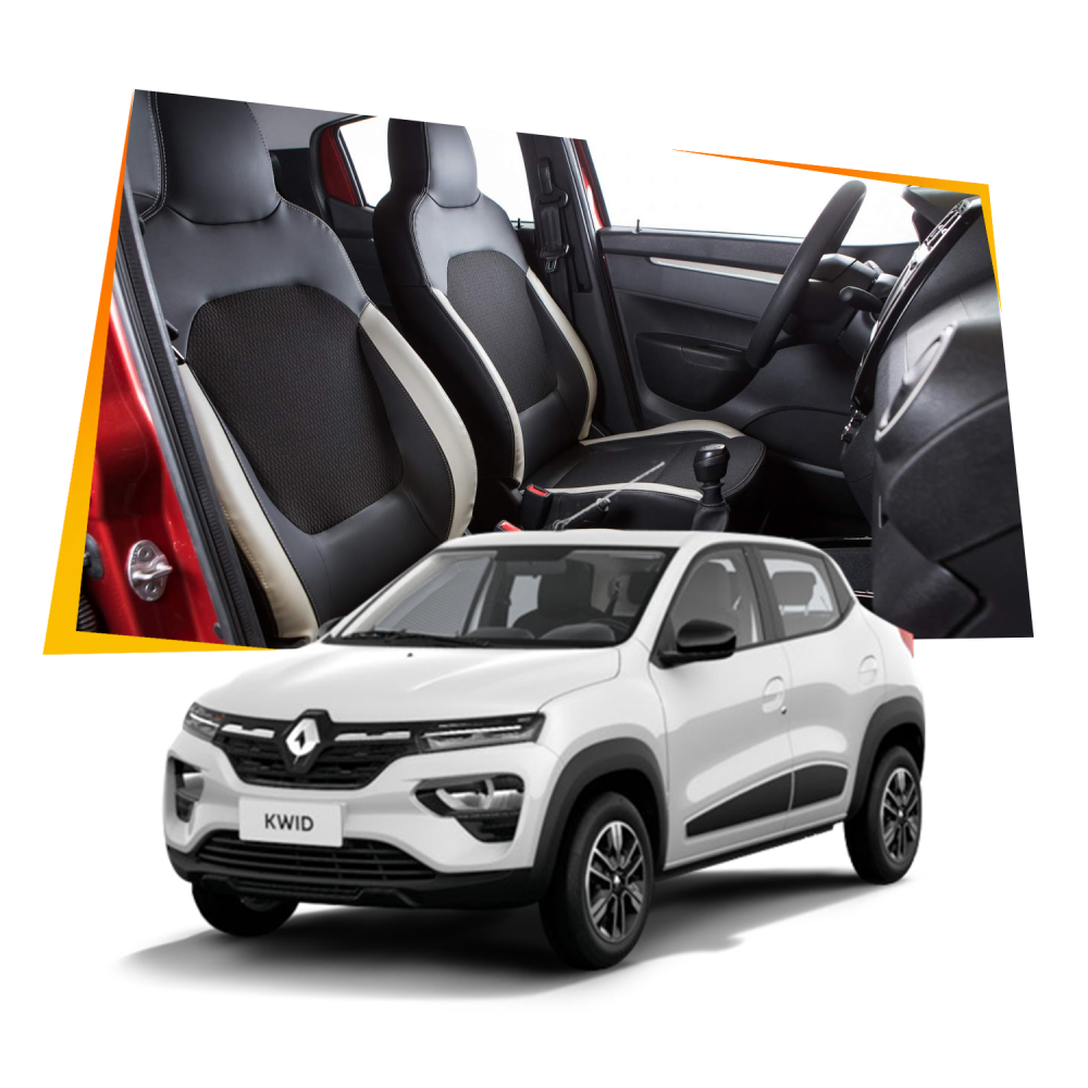 Banco de couro sintético para Kwid - Cores personalizadas